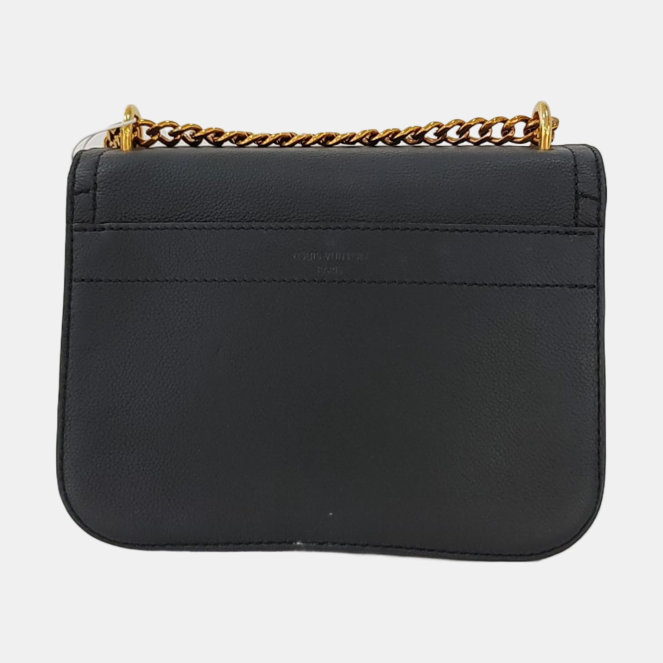 LOUIS VUITTON LOCKME TENDER Small Black Leather Shoulder Bag with Detachable Strap-(SKU)-969960373