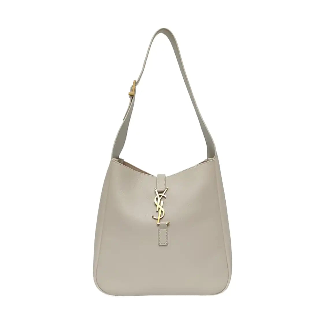 YSL LE 5 À 7 Small White Calfskin Shoulder Bag Golden Hardware-(SKU)-969959729