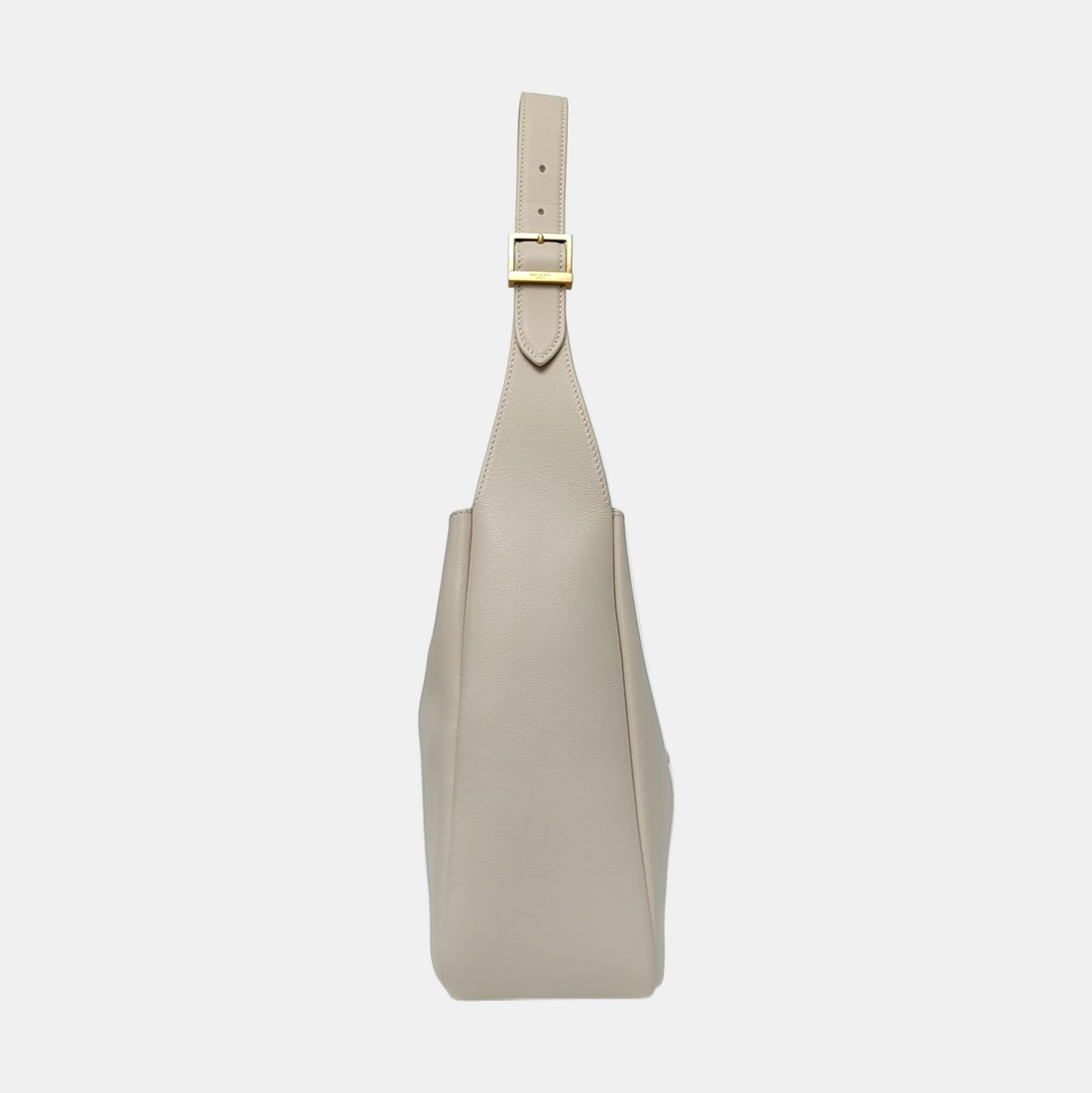 YSL LE 5 À 7 Small White Calfskin Shoulder Bag Golden Hardware-(SKU)-969959729
