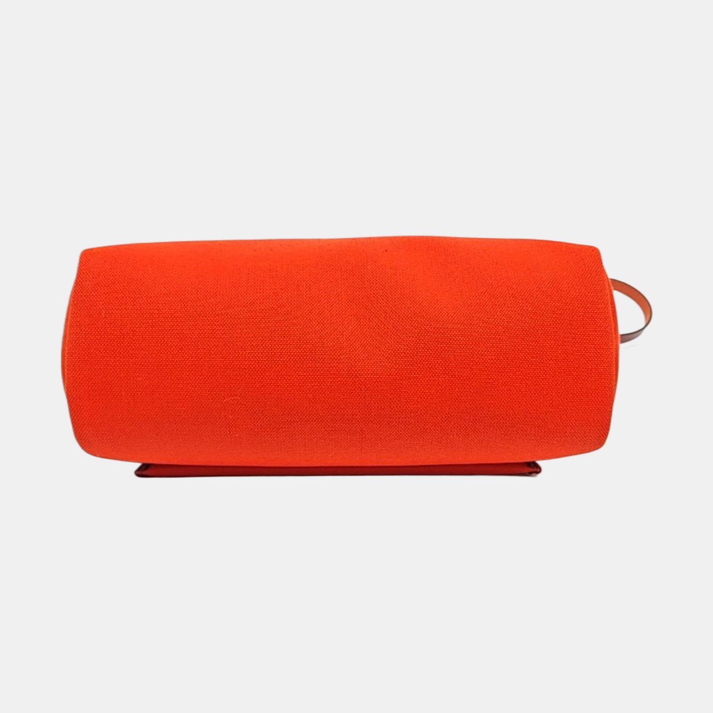 HERMÈS Herbag 31 Lotus Flower/Orange Red Canvas Single Shoulder Bag Handbag Silver Hardware Z Pockets Removable Strap-(SKU)-970002442