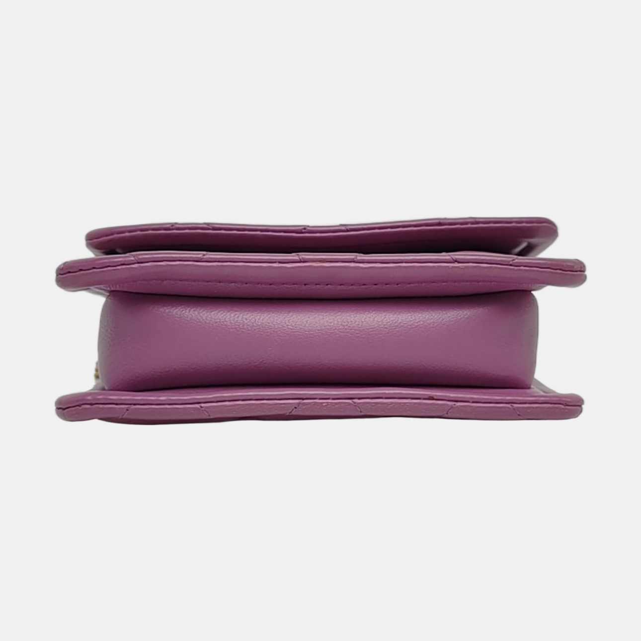 CHANEL BIJOUX FLAP Purple Sheepskin Quilted Diamond Pattern Crossbody Bag Single Shoulder Bag Golden Hardware 30 Clasp-(SKU)-970005240