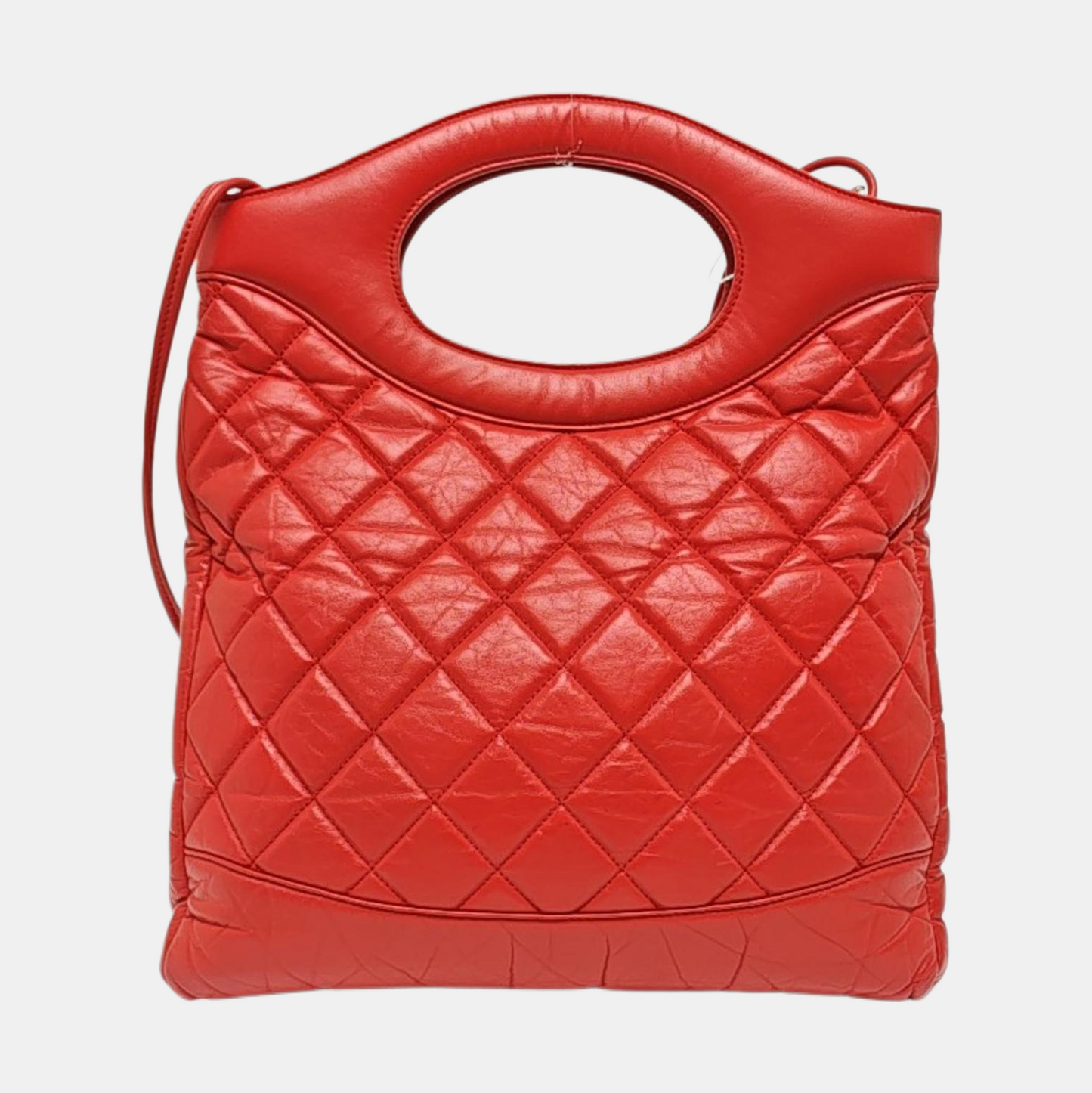 CHANEL CHANEL 31 Red Calfskin Quilted Handbag Single Shoulder Bag Gold Hardware 30 Clasp-(SKU)-970274590