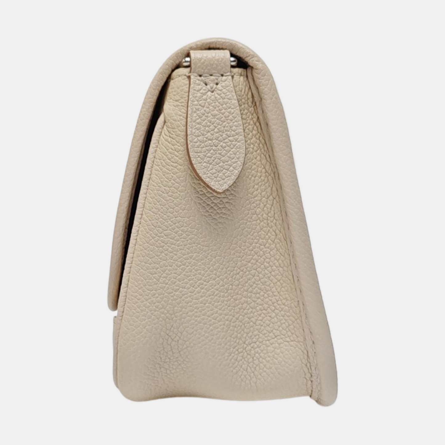 LOUIS VUITTON BUCI White EPI Calfskin Water Ripple Pattern Single Shoulder Bag Handbag Silver Hardware Removable Shoulder Strap Complete Accessories-(SKU)-970011004
