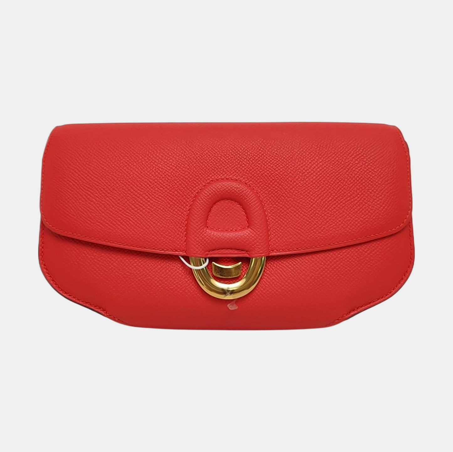 HERMÈS Cherche Midi Red Epsom Leather Monogram Handbag with Gold Hardware, X-(SKU)-970227440