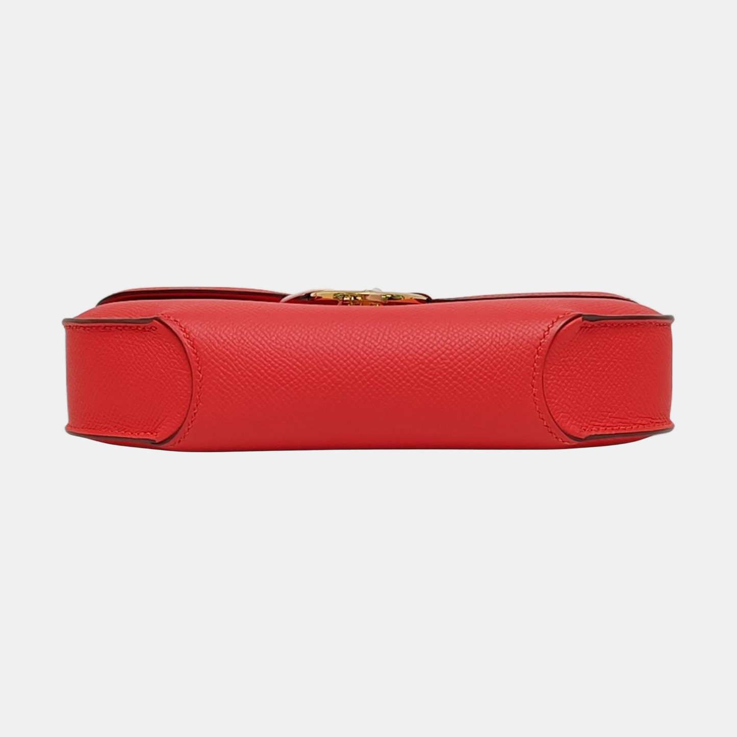 HERMÈS Cherche Midi Red Epsom Leather Monogram Handbag with Gold Hardware, X-(SKU)-970227440