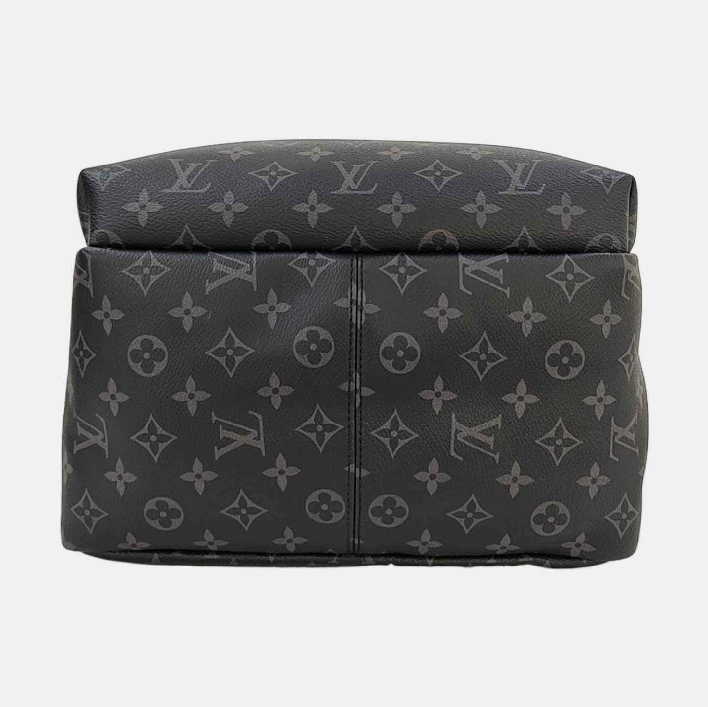 LOUIS VUITTON DISCOVERY Dark Gray Coated Canvas Monogram Print Backpack Tote Bag Silver Hardware-(SKU)-970206573