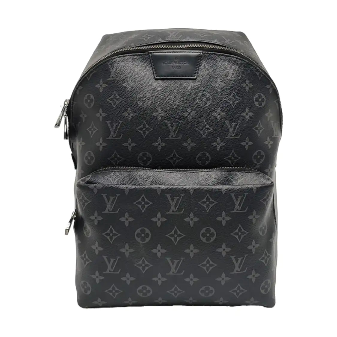 LOUIS VUITTON DISCOVERY Deep Grey Coated Canvas Monogram Printed Backpack, Tote Bag with Silver Hardware-(SKU)-970320410