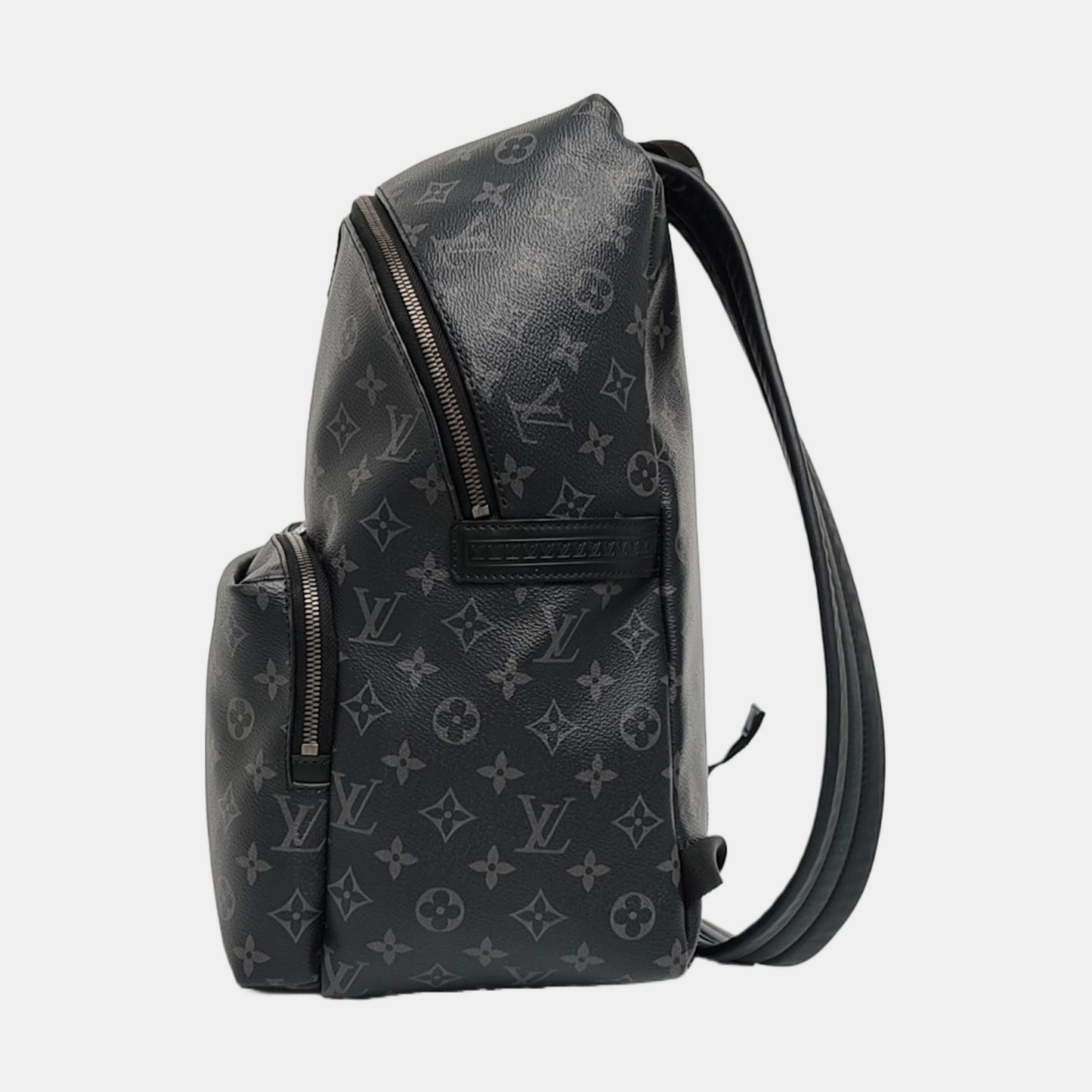 LOUIS VUITTON DISCOVERY Deep Grey Coated Canvas Monogram Printed Backpack, Tote Bag with Silver Hardware-(SKU)-970320410