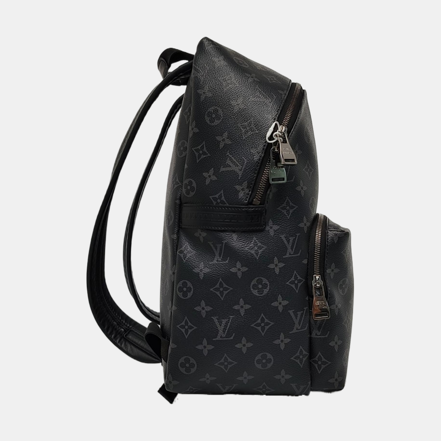 LOUIS VUITTON DISCOVERY Deep Grey Coated Canvas Monogram Printed Backpack, Tote Bag with Silver Hardware-(SKU)-970320410