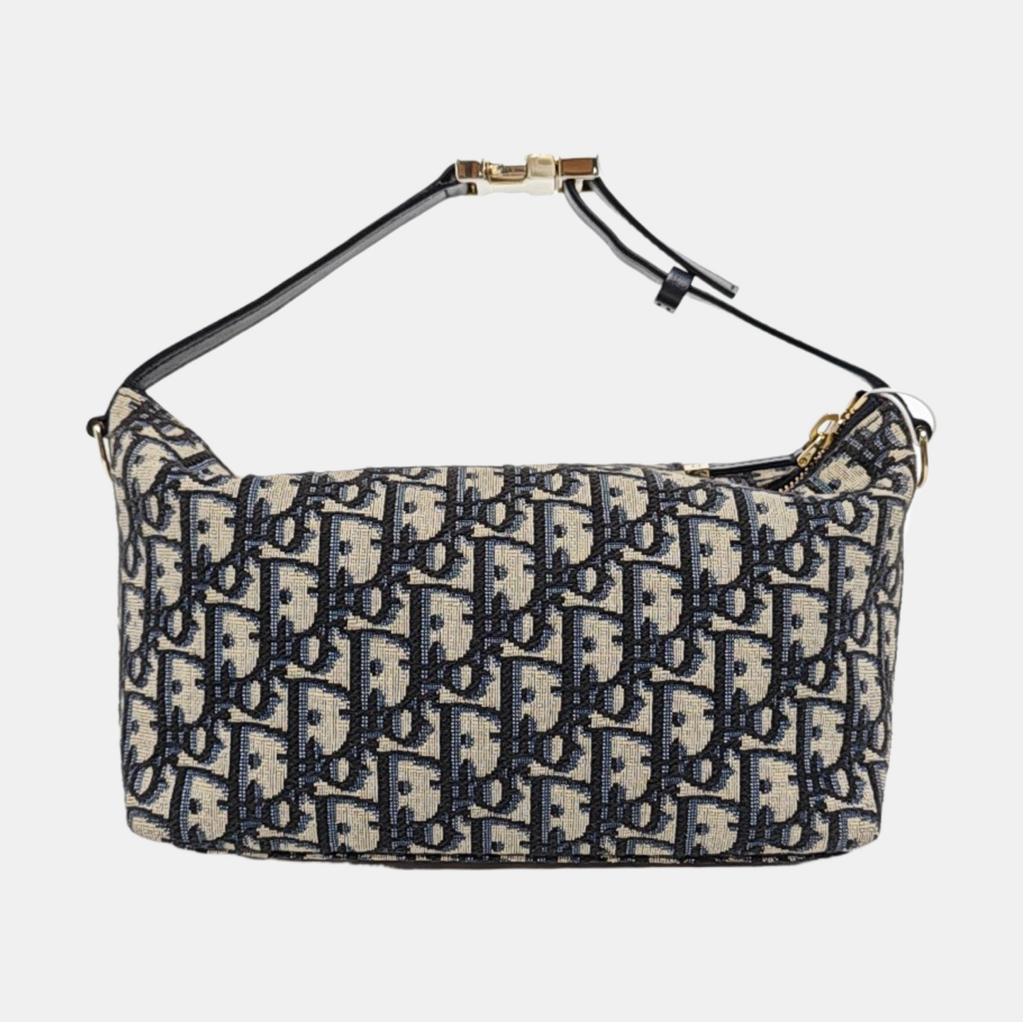 DIOR Diortravel Nomad Medium Grey Canvas Monogram Embroidered Crossbody Bag Tote Bag Golden Hardware-(SKU)-968688987