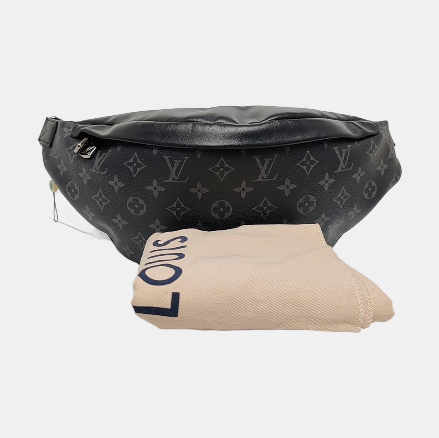 LOUIS VUITTON DISCOVERY Gray Coated Canvas Monogram Fanny Pack Crossbody Bag Chest Bag/Belt Bag Silver Hardware-(SKU)-970471267