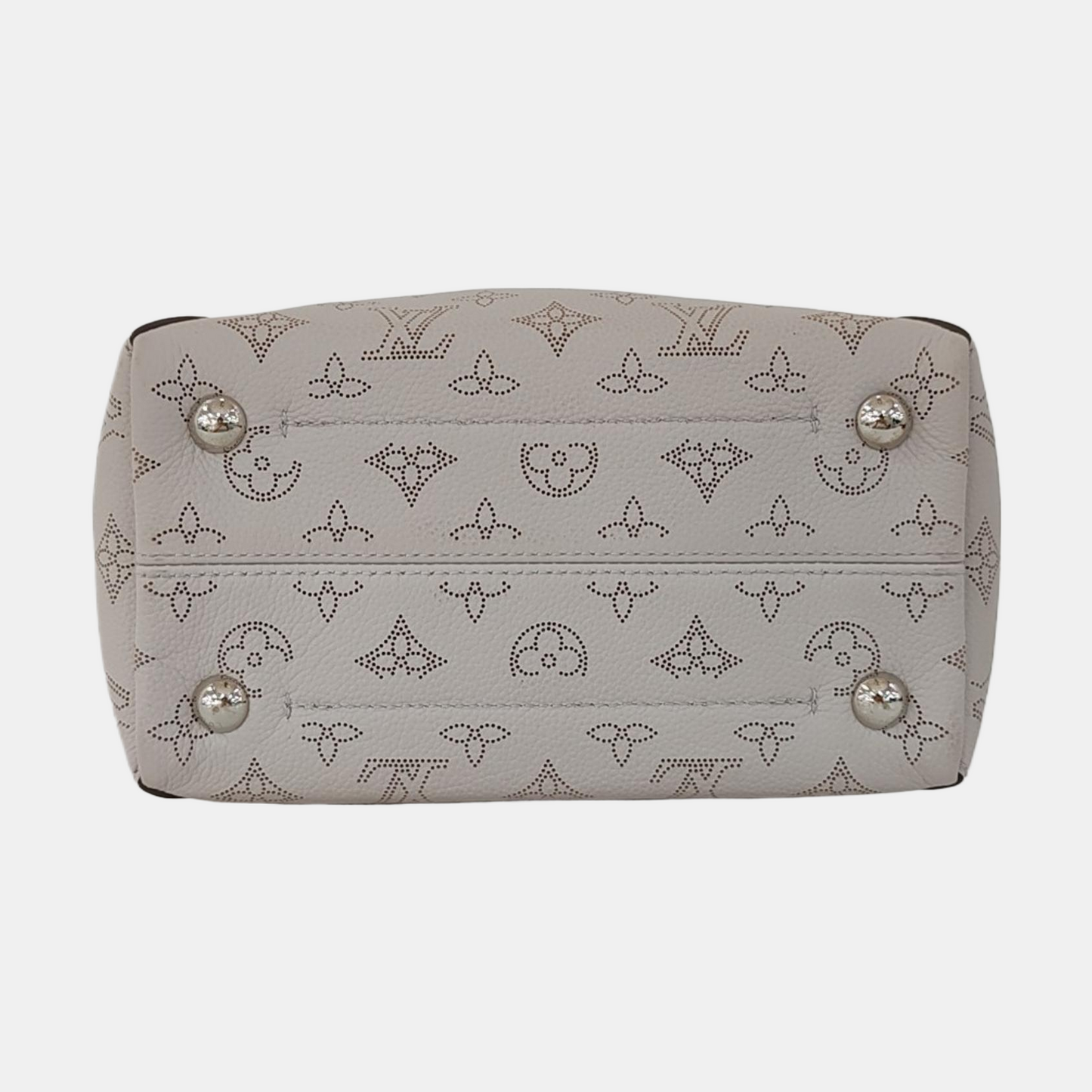 LOUIS VUITTON HINA Small Grey Calfskin Monogram Vernis Crossbody Bag Shoulder Bag Handbag Removable Strap Silver Hardware Pockets-(SKU)-970320254