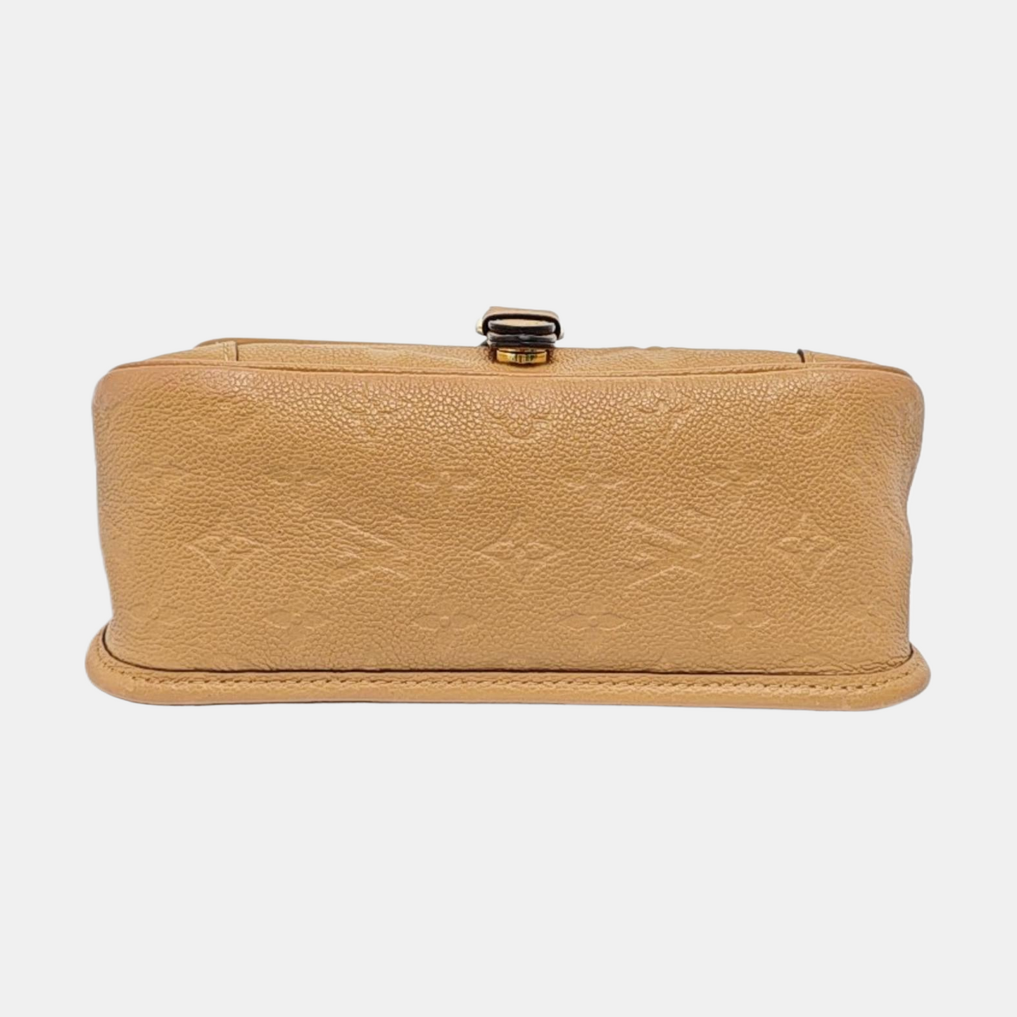LOUIS VUITTON DIANE Small Brown Leather Monogram Crinkle Baguette Shoulder Bag Tote Crossbody Bag with Gold Hardware and 2 Removable Straps-(SKU)-970014496