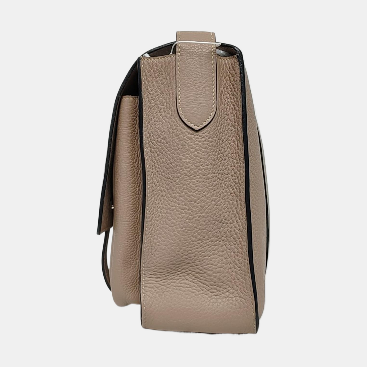 HERMÈS Steve Dove Gray Clemence Calfskin Single Shoulder Bag Crossbody Bag Silver Hardware 🄻-(SKU)-970550032