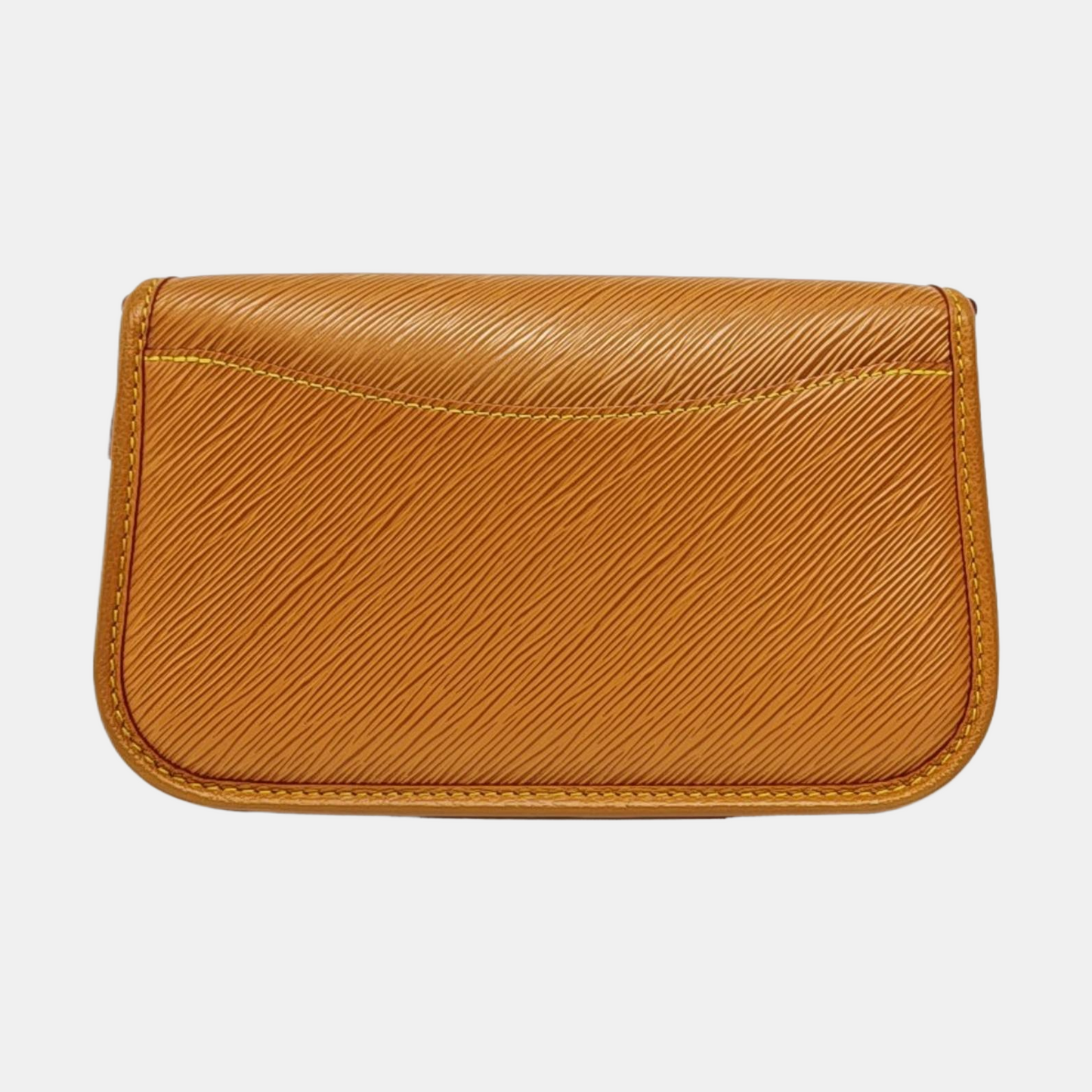 LOUIS VUITTON BUCI Caramel EPI Leather Water Ripple Crossbody Shoulder Bag Silver Hardware Removable Strap-(SKU)-970951459