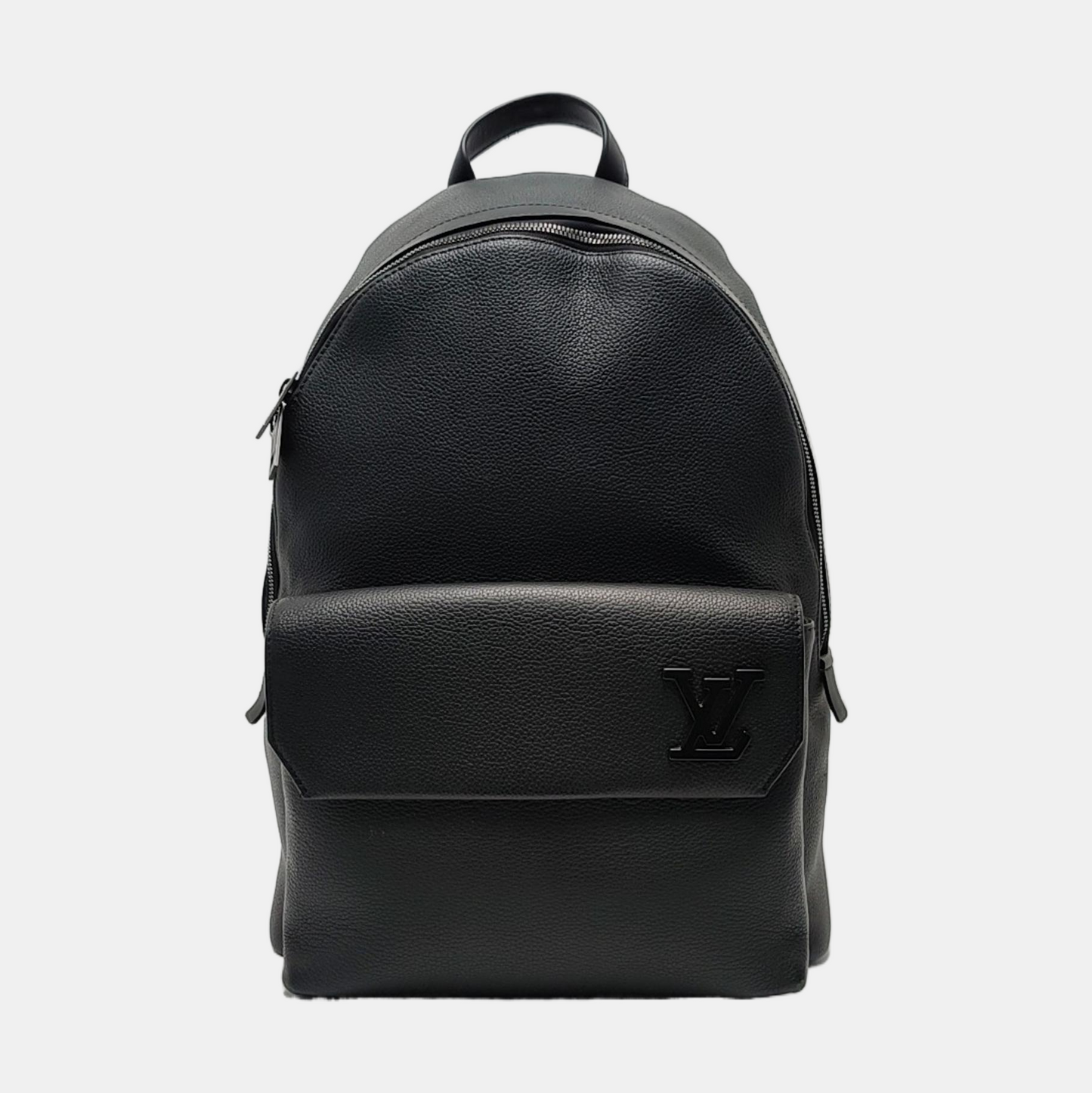 LOUIS VUITTON AEROGRAM Black Calfskin Backpack Black Hardware-(SKU)-970857178