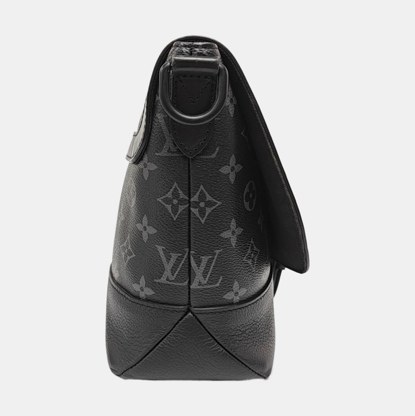 LOUIS VUITTON SAUMUR Black Coated Canvas Monogram Messenger Bag, Single Shoulder Bag, Crossbody Bag, Handbag, Black Hardware, Detachable Shoulder Strap, Accessories Included-(SKU)-971022749