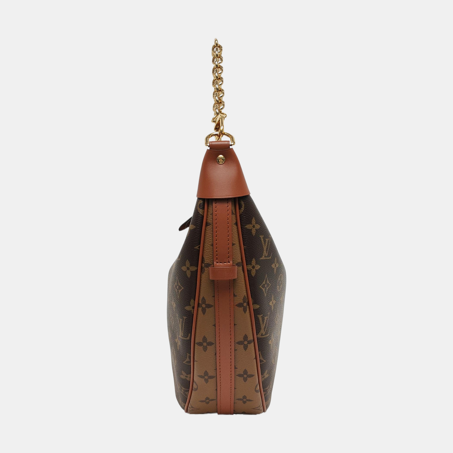 LOUIS VUITTON LOOP HOBO Brown Coated Canvas Monogram Shoulder Bag Tote Bag Crossbody Bag Golden Hardware Sub-bag 2 Removable Shoulder Straps Accessories Included-(SKU)-971024648