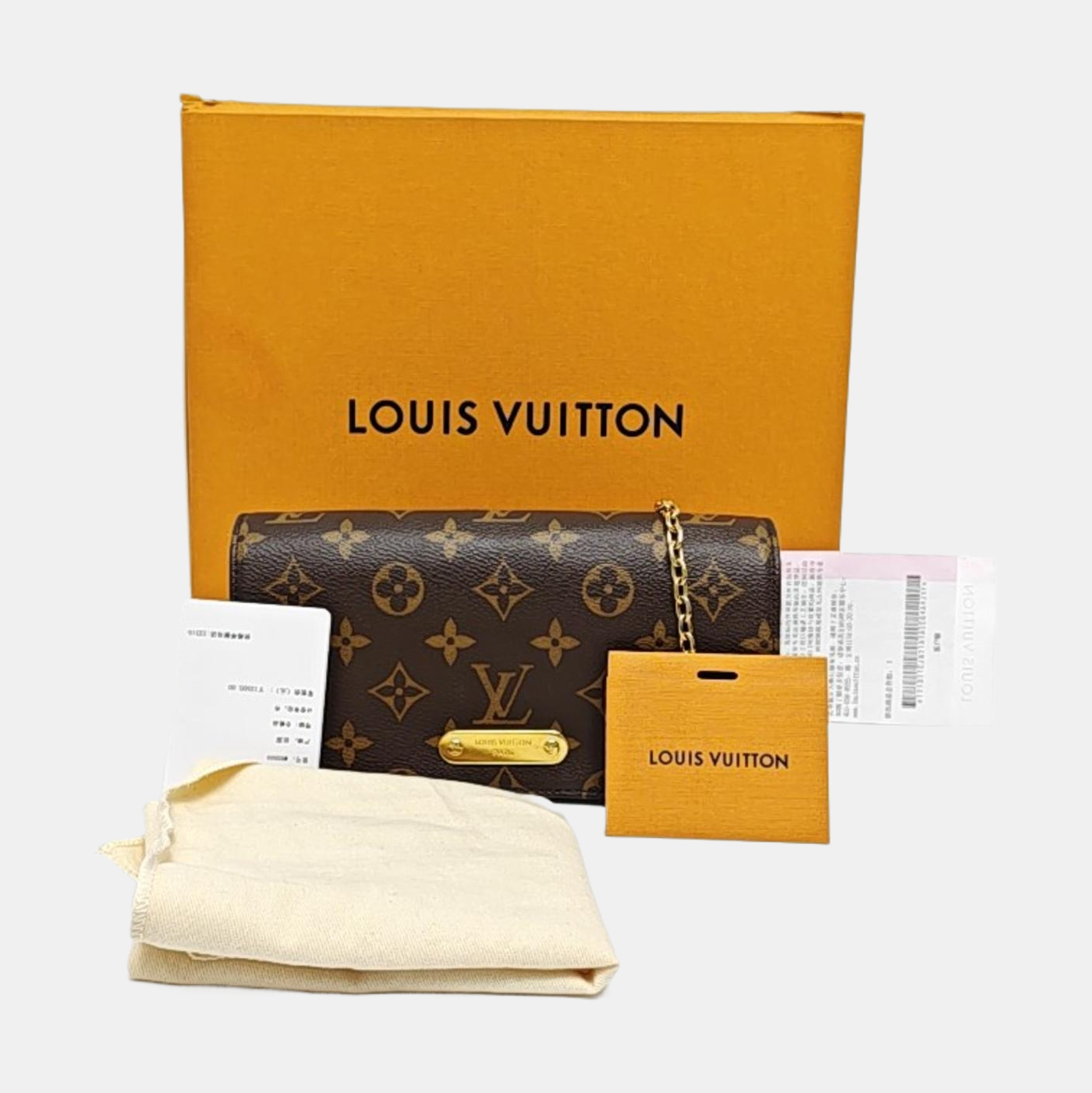LOUIS VUITTON LILY Brown Coated Canvas Monogram Crossbody Bag Shoulder Bag Handbag Gold Hardware Removable Strap Complete Accessories-(SKU)-970716535