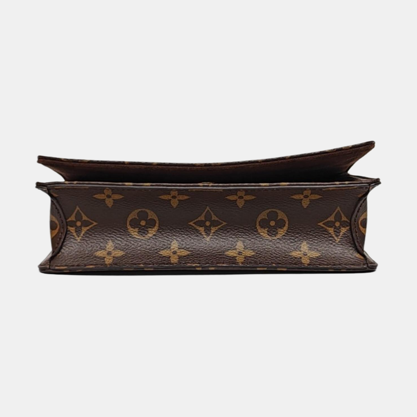 LOUIS VUITTON LILY Brown Coated Canvas Monogram Crossbody Bag Shoulder Bag Handbag Gold Hardware Removable Strap Complete Accessories-(SKU)-970716535