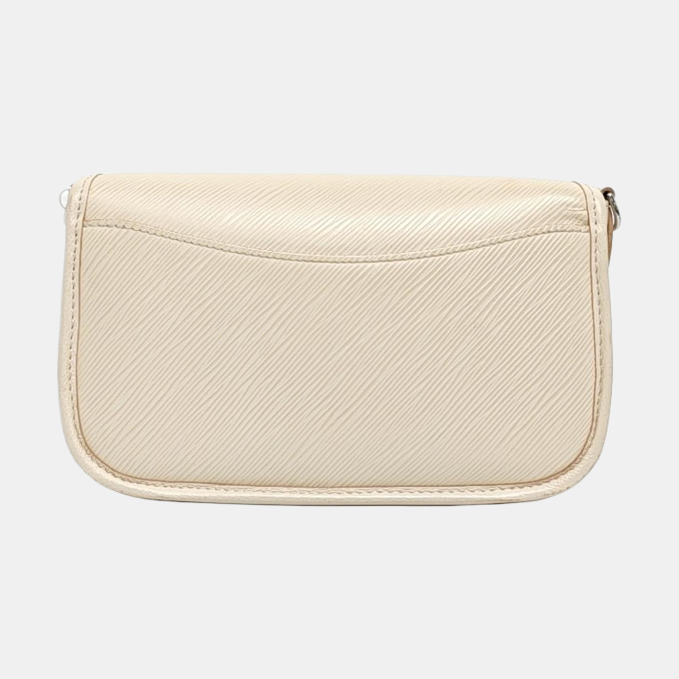 LOUIS VUITTON BUCI White EPI Leather Water Ripple Shoulder Bag, Tote Bag with Detachable Strap, Silver Hardware-(SKU)-971019920