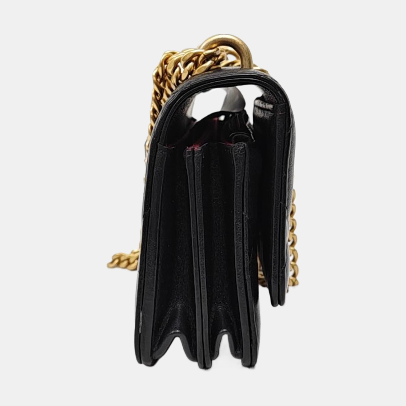 CHANEL WOC Black Lamb Skin Quilted Intrecciato Crossbody Bag, Shoulder Bag, Golden Hardware, 31 Clasp-(SKU)-970987317