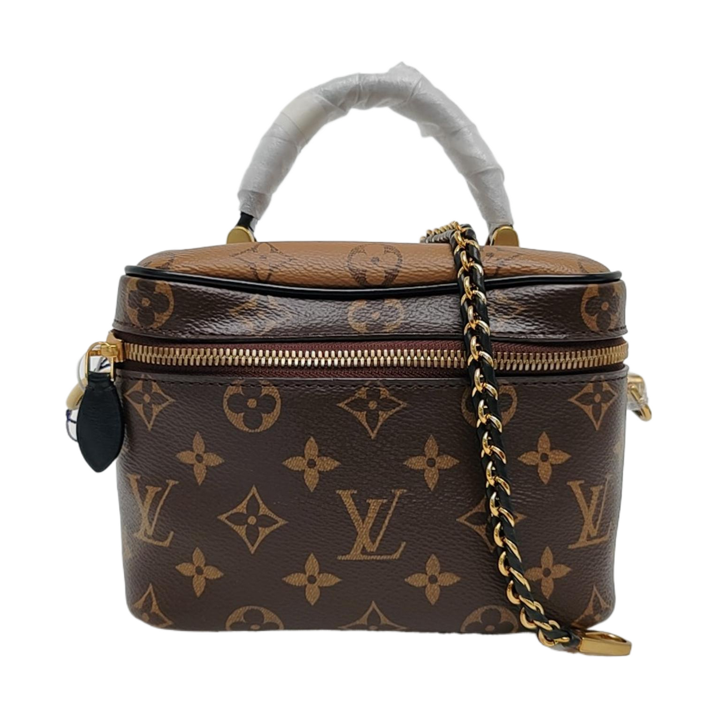 LOUIS VUITTON NICE Small Brown Coated Canvas Vintage Shoulder Bag Tote Bag Crossbody Bag Gold Hardware Removable Strap-(SKU)-969536656