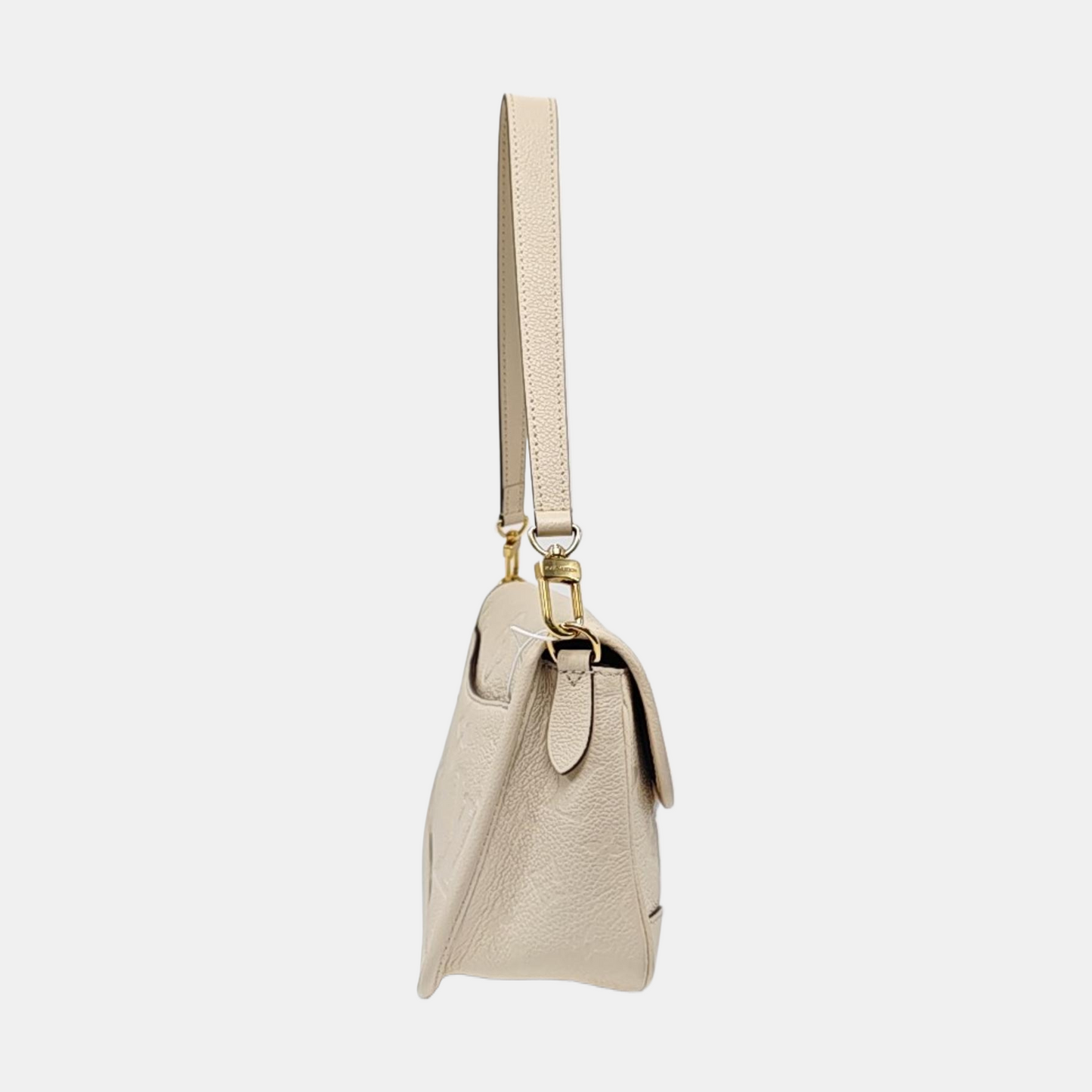 LOUIS VUITTON DIANE Beige Coated Canvas Monogram Crossbody Bag Handbag Shoulder Bag Detachable Strap Gold Hardware 2 Clasp-(SKU)-971247515
