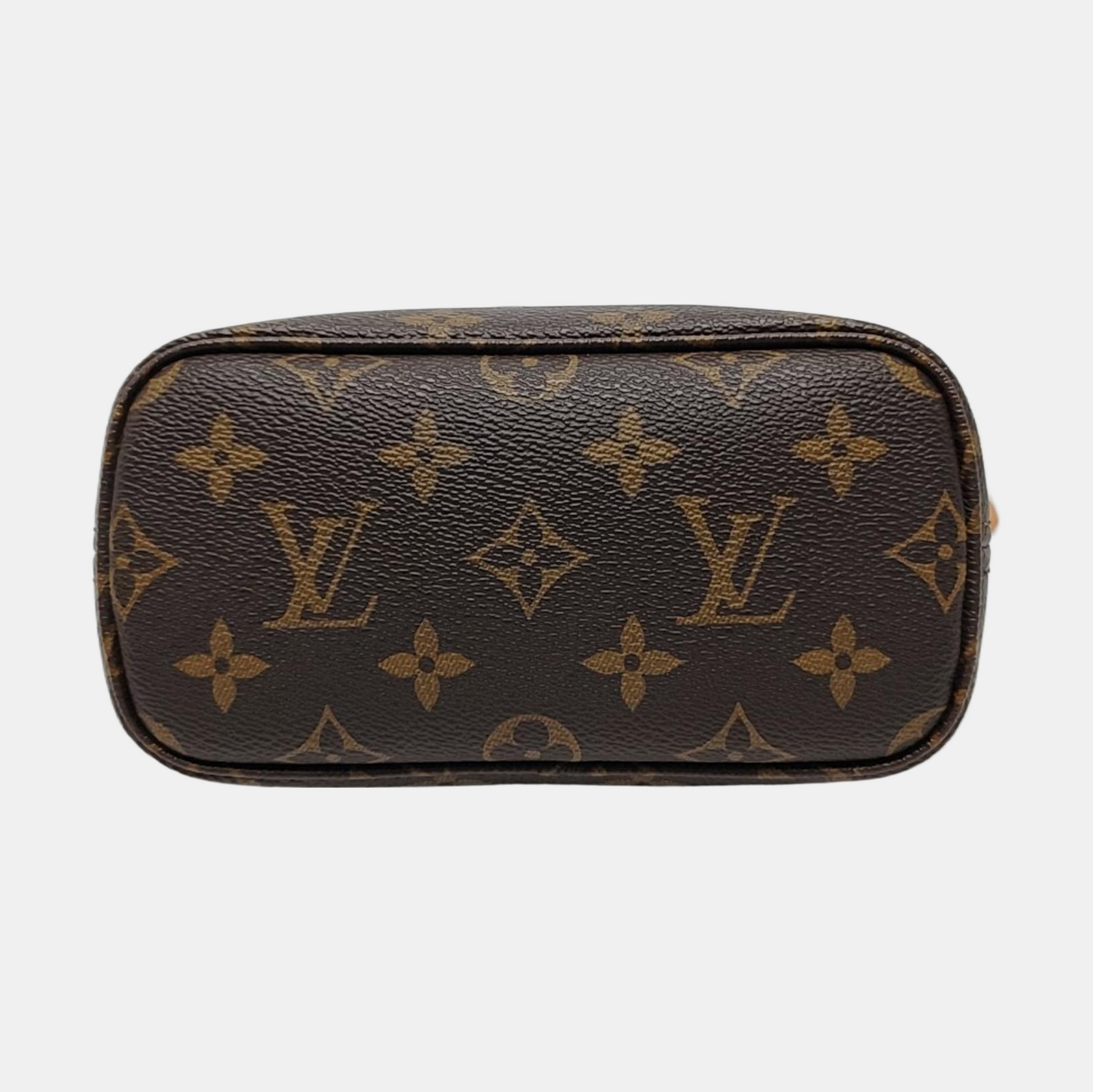 LOUIS VUITTON NEVERFULL BB Brown Coated Canvas Monogram Shoulder Bag Handbag Crossbody with Removable Strap Gold Hardware Detachable Pouch-(SKU)-971157811