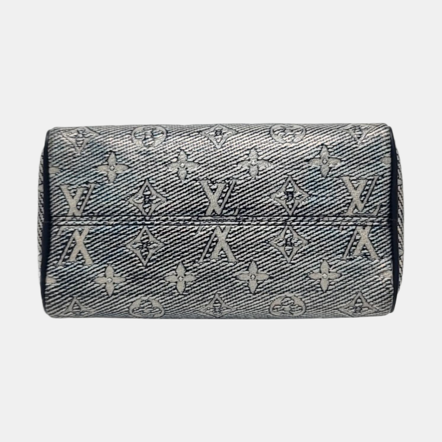 LOUIS VUITTON SPEEDY 20 Light Blue Special Material Monogram Embossed Boston Bag Crossbody Bag Shoulder Bag Tote Bag Adjustable Strap Golden Hardware Removable Strap-(SKU)-952606460