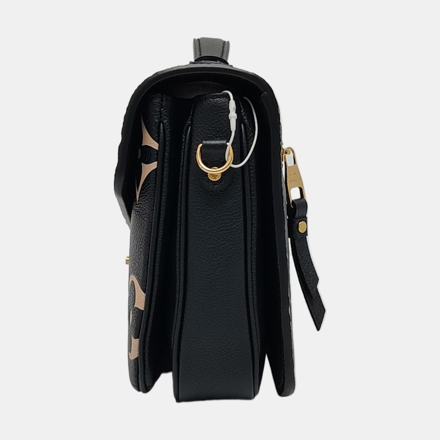 LOUIS VUITTON MÉTIS Medium Black Leather Monogram Vernis Embossed Messenger Bag Crossbody Bag Shoulder Bag Tote Bag Adjustable Strap Golden Hardware Complete Accessories-(SKU)-971187895