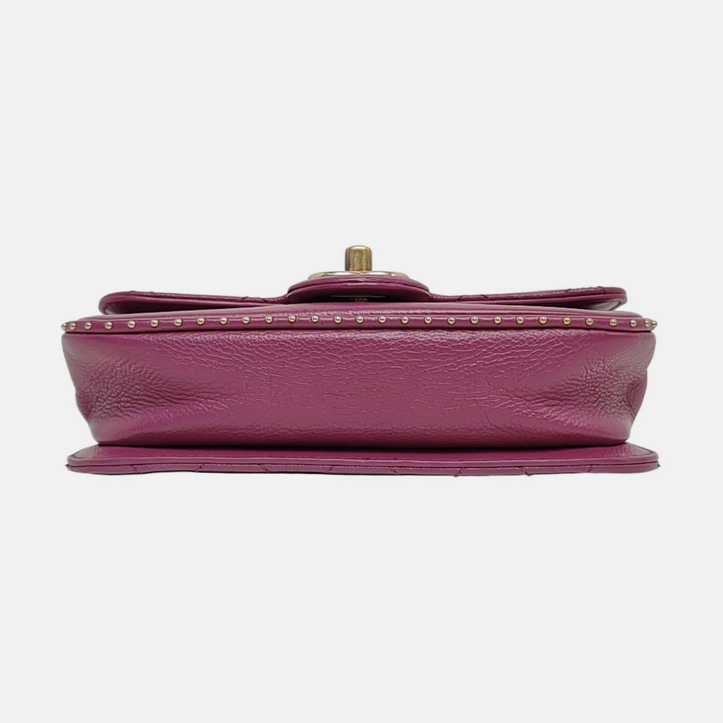 CHANEL CLASSIC FLAP Mini Burgundy Calfskin Quilted Large Mini Shoulder Bag Crossbody Strap Gold Hardware 24k-(SKU)-971151918