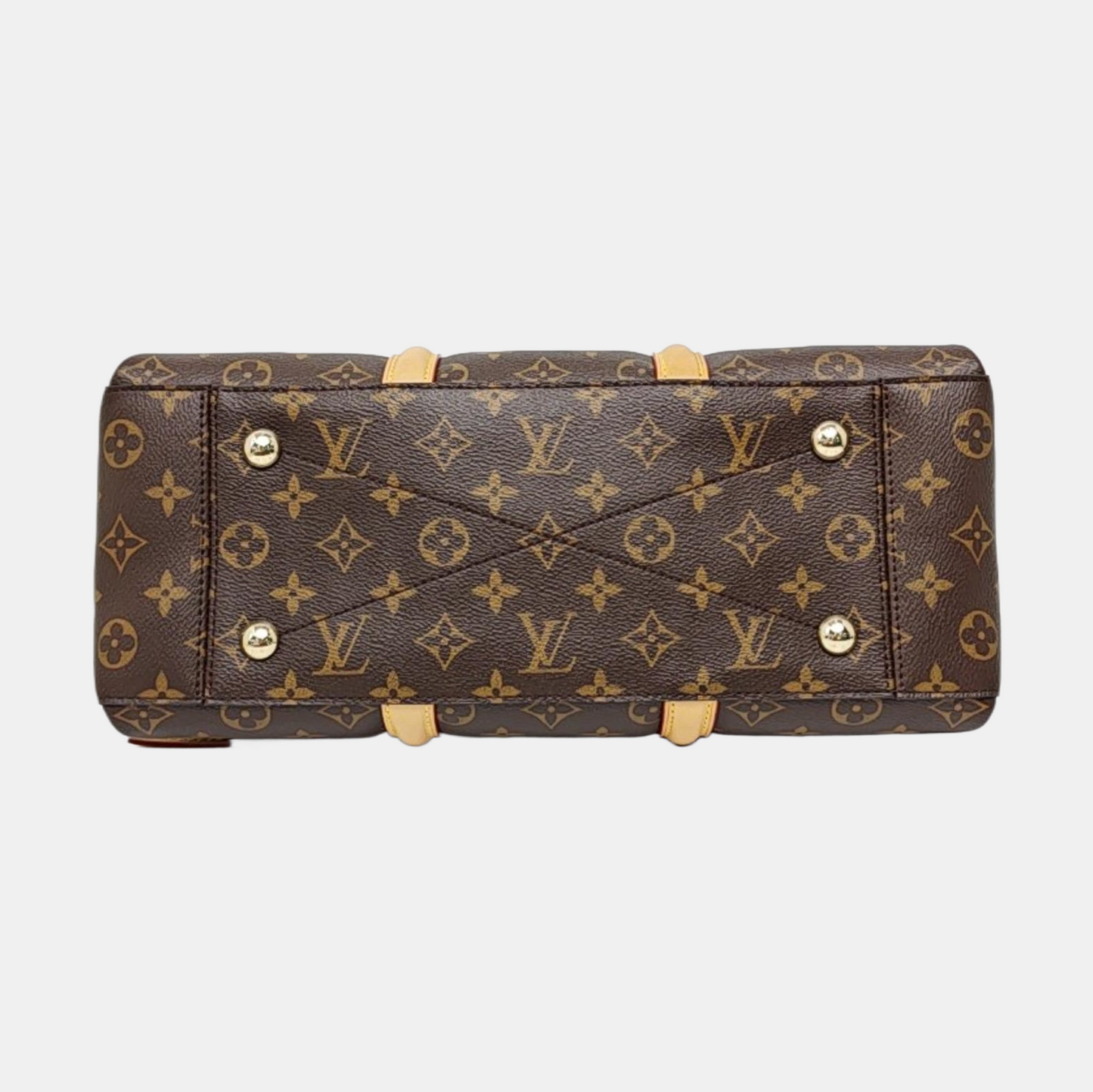 LOUIS VUITTON SOUFFLOT Medium Brown Monogram Canvas Shoulder Bag with Shoulder Strap and Handle, Gold Hardware, Detachable Strap-(SKU)-971657568