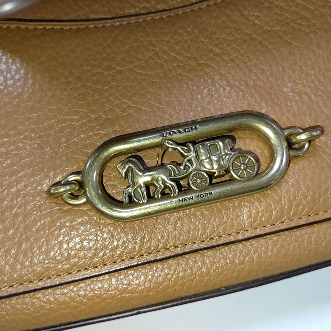COACH 26 Brown Leather Carriage Weave Dionysus Bag Single Shoulder Bag Tote Golden hardware Removable shoulder strap-(SKU)-14389455