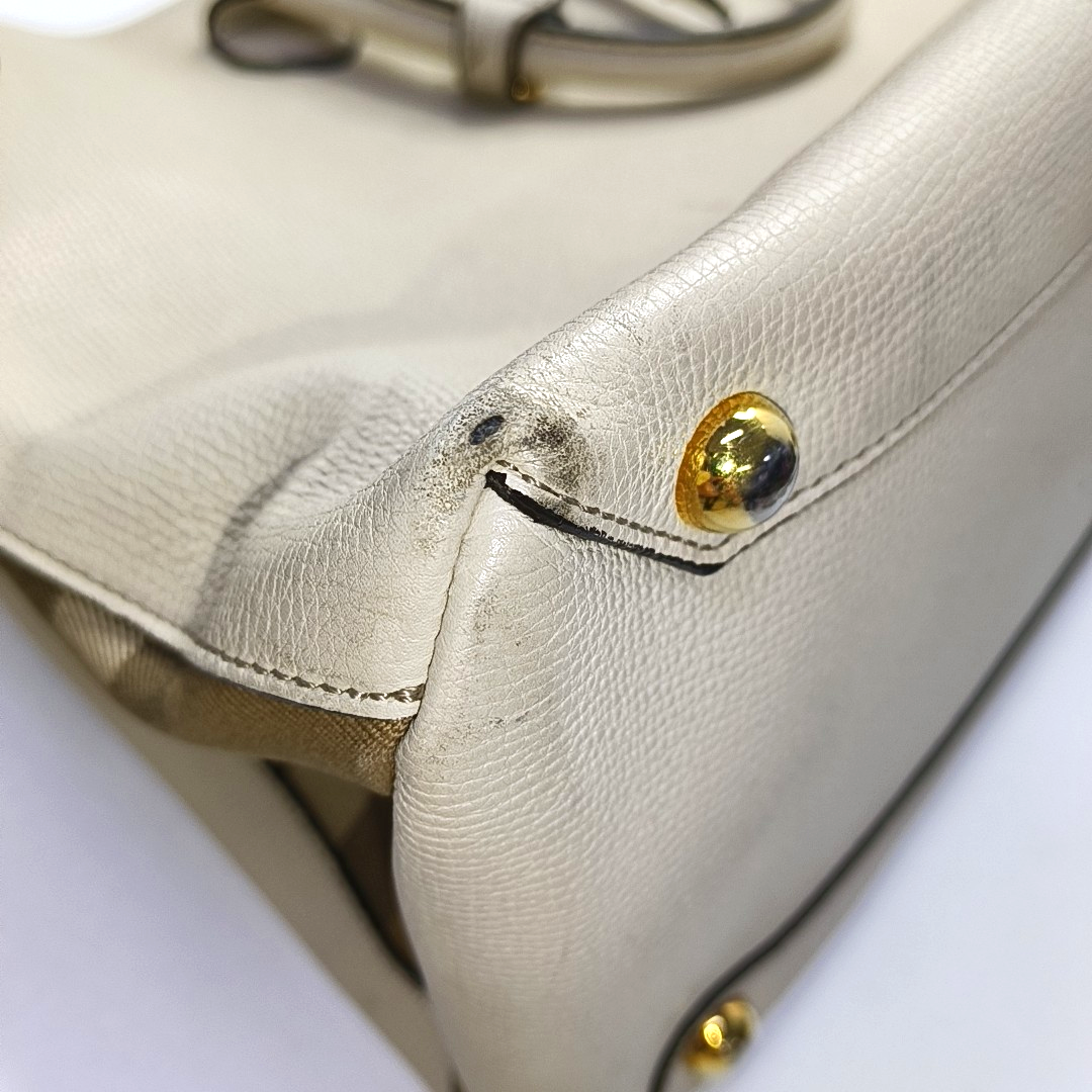 BURBERRY The Banner Large size Beige Cowhide Single Shoulder Bag Crossbody Bag Handbag Golden hardware Removable shoulder strap-(SKU)-951413572