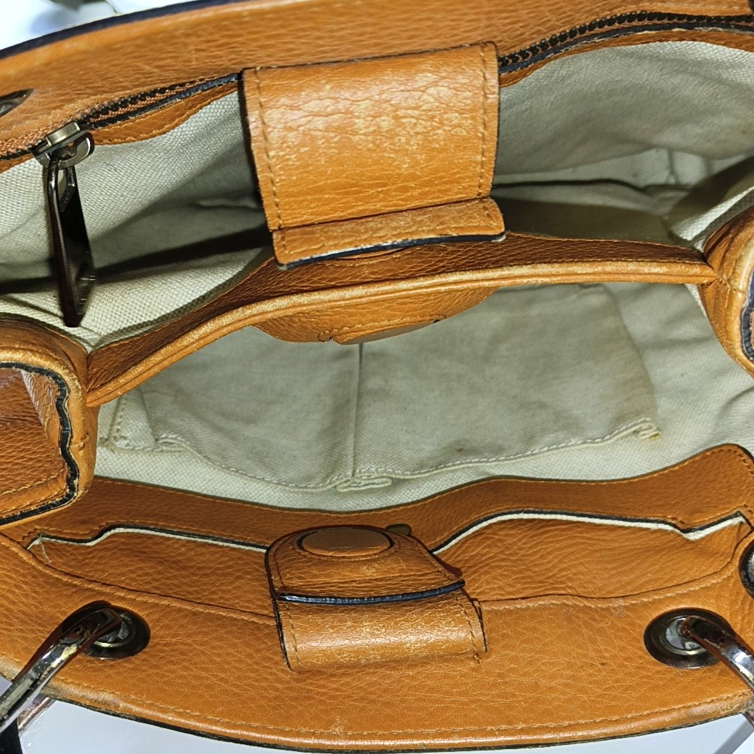 GUCCI Bamboo 1947 Ginger Yellow Calfskin Bamboo Handle Single Shoulder Bag Handbag Golden hardware Removable shoulder strap-(SKU)-956063224