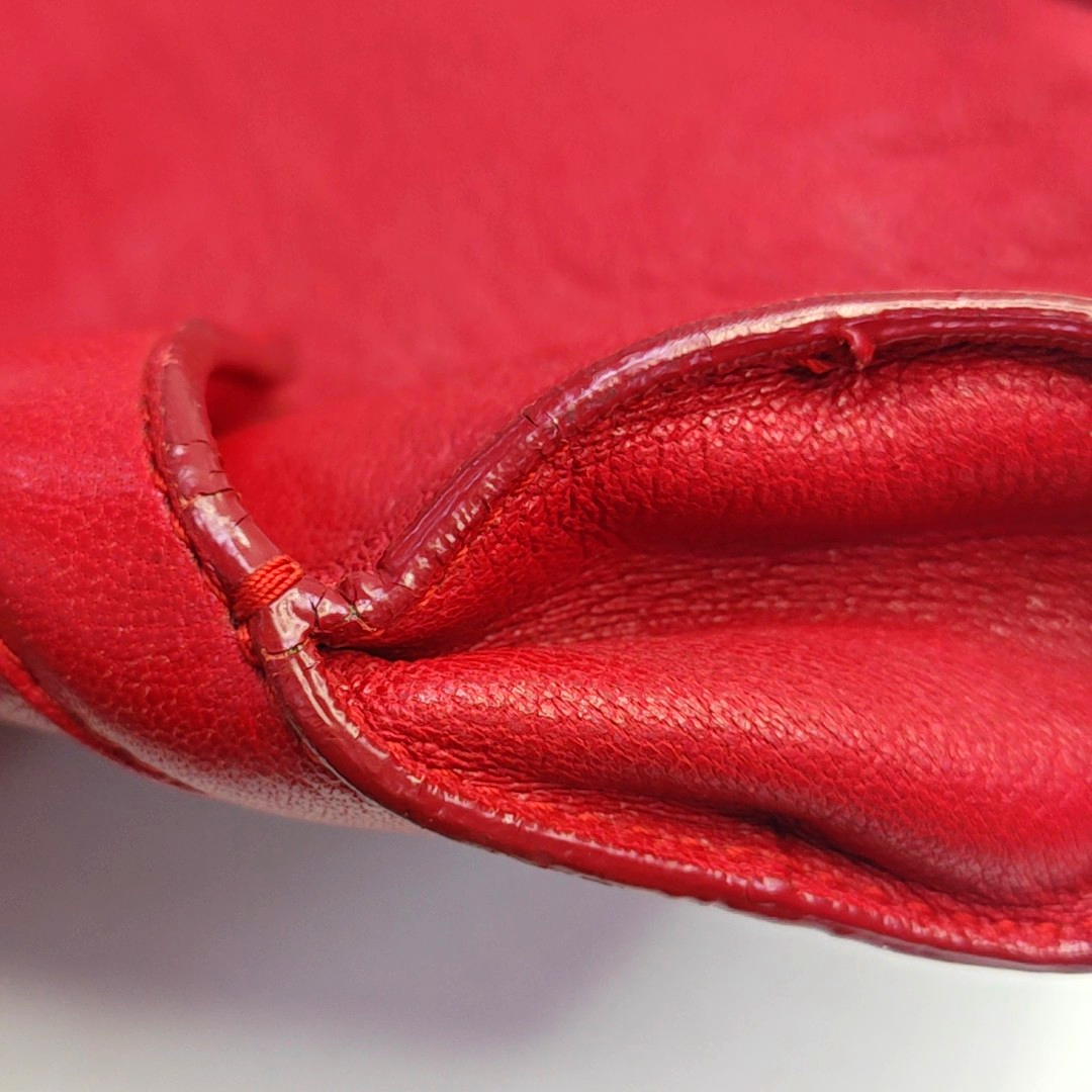 Alexander McQUEEN De Manta Red Cowhide Handbag Silver Hardware-(SKU)-946585278