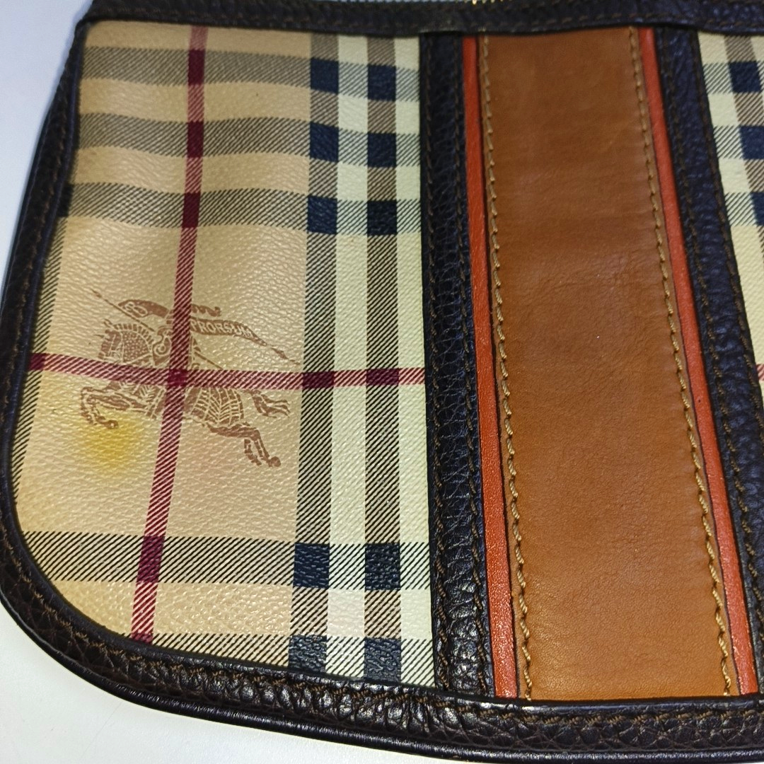 BURBERRY Khaki Coated Canvas Warhorse Plaid Handbag Golden hardware-(SKU)-934780068