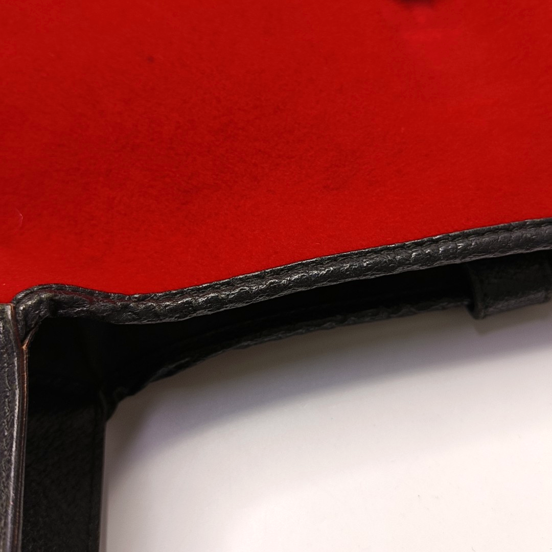 GUCCI Bardot Red suede single shoulder bag Black hardware-(SKU)-947350422