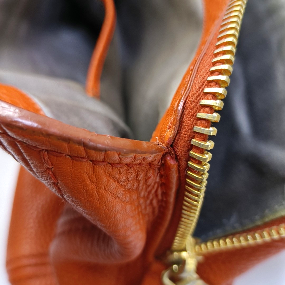 Miu Miu Tote bag Orange Cowhide Single Shoulder Bag Handbag Crossbody Bag Silver Hardware Removable shoulder strap-(SKU)-954144217