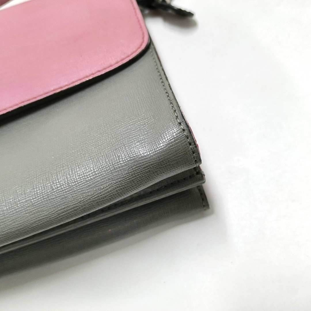 FENDI Demi Jour Pink Leather Stud Shoulder Bag Crossbody Bag Tote Bag Silver Hardware Removable shoulder strap-(SKU)-947934206