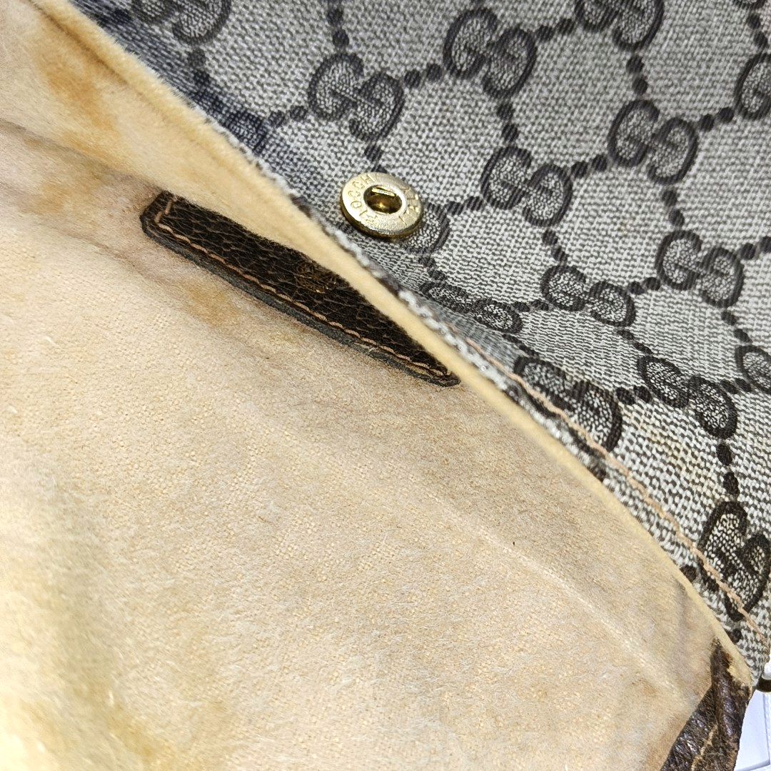 GUCCI Tote bag Khaki Coated Canvas Monogram Handbag Single Shoulder Bag Crossbody Bag Golden hardware-(SKU)-950487300