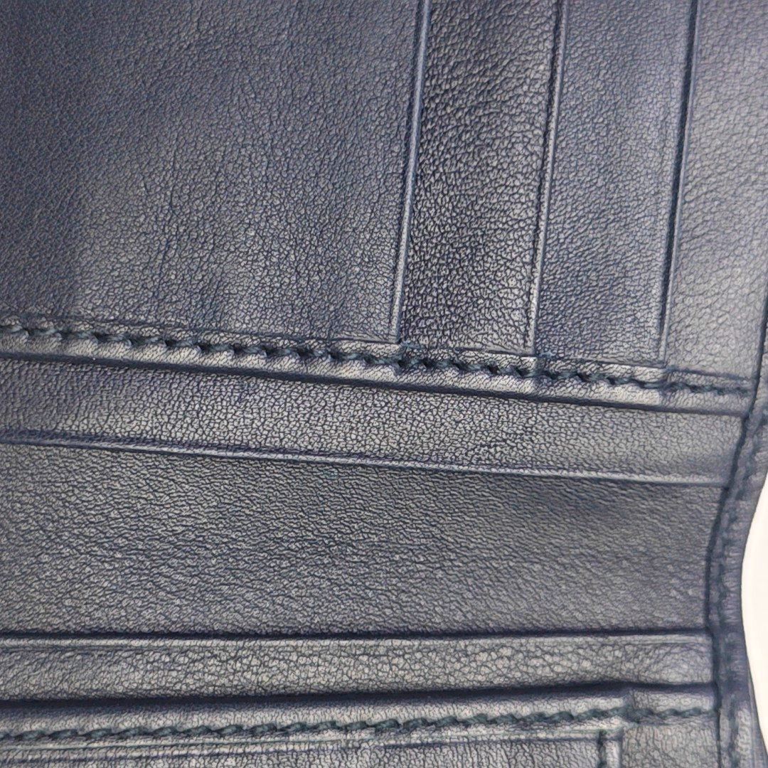 GUCCI Dark blue leather old-favorite textured wallet-(SKU)-945235546