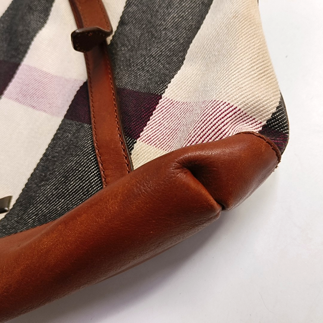 BURBERRY Tote bag Multicolor Canvas Single Shoulder Bag Handbag Black hardware-(SKU)-946632351