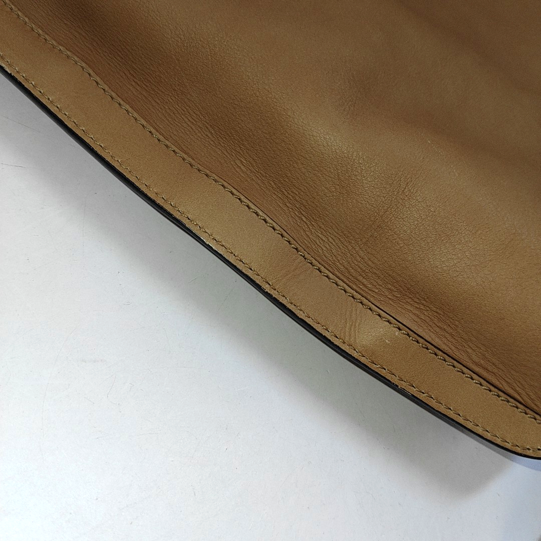 FERRAGAMO Brown Leather Single Shoulder Bag Crossbody Bag Golden hardware-(SKU)-941056767