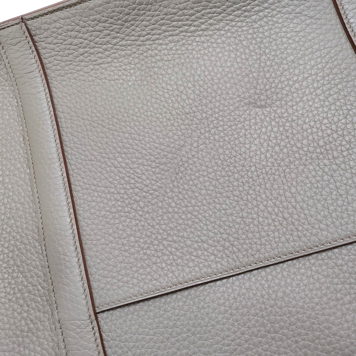 HERMÈS Steve Charcoal Grey Clemence Leather Shoulder Bag Crossbody with Silver Hardware, 🄿-(SKU)-963416776