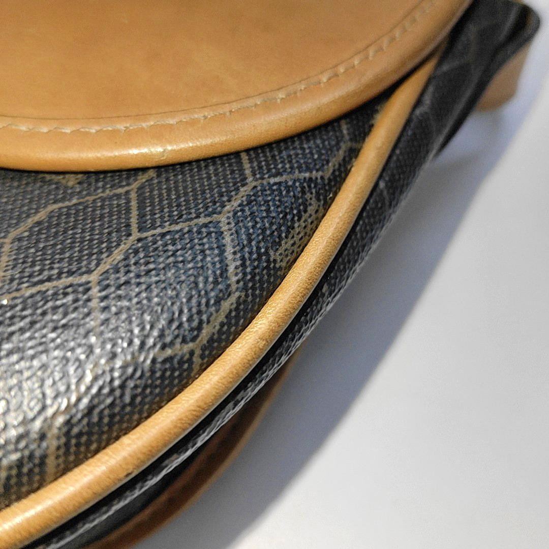 DIOR Black Coated Canvas Single Shoulder Bag Crossbody Golden hardware Sub-bag-(SKU)-14276666