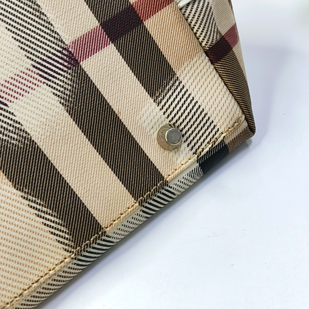 BURBERRY Tote bag Khaki Coated Canvas Printed Tote Bag Single Shoulder Bag Silver Hardware-(SKU)-958529166