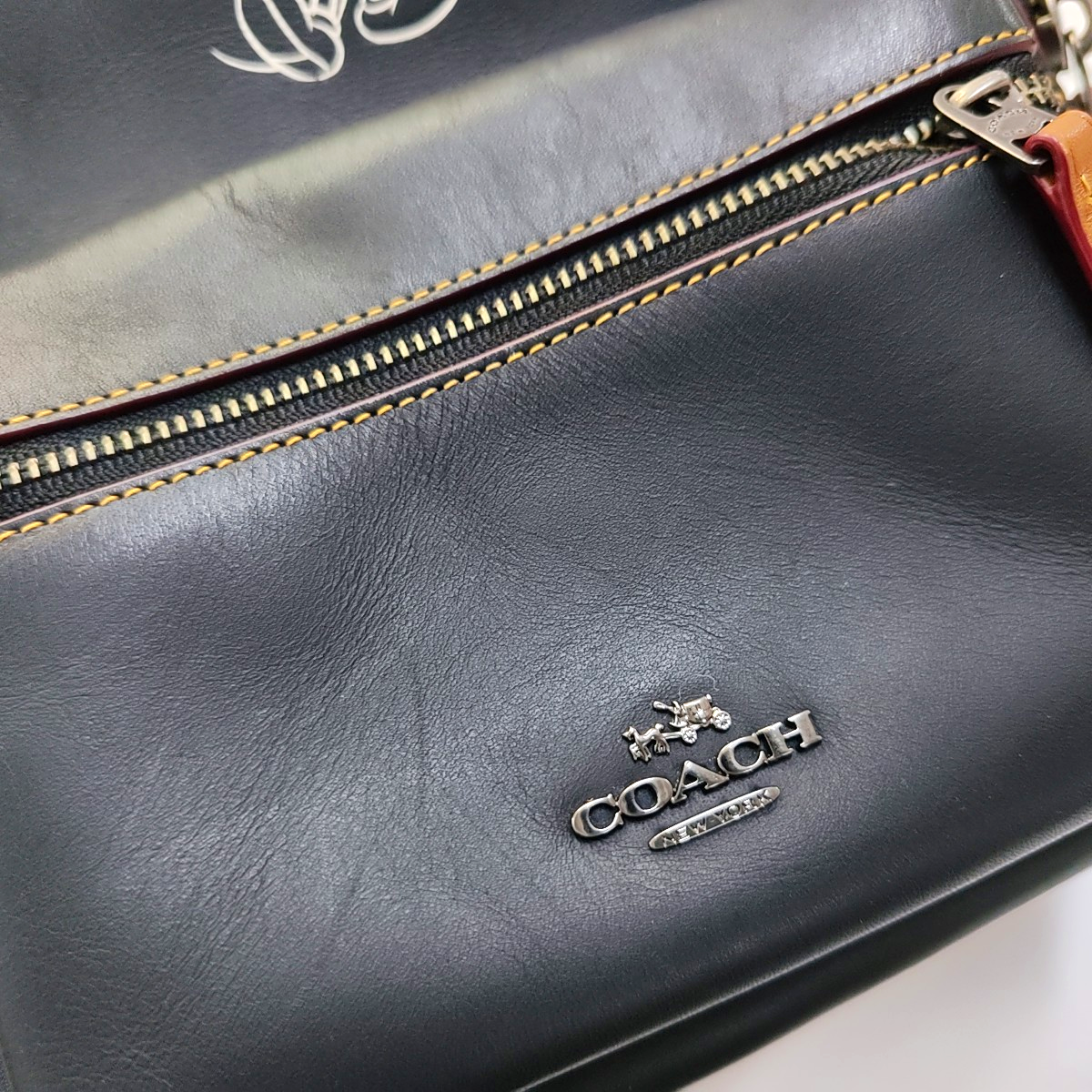 COACH CHARLIE Black Leather Backpack Shoulder Bag Golden hardware-(SKU)-950368731