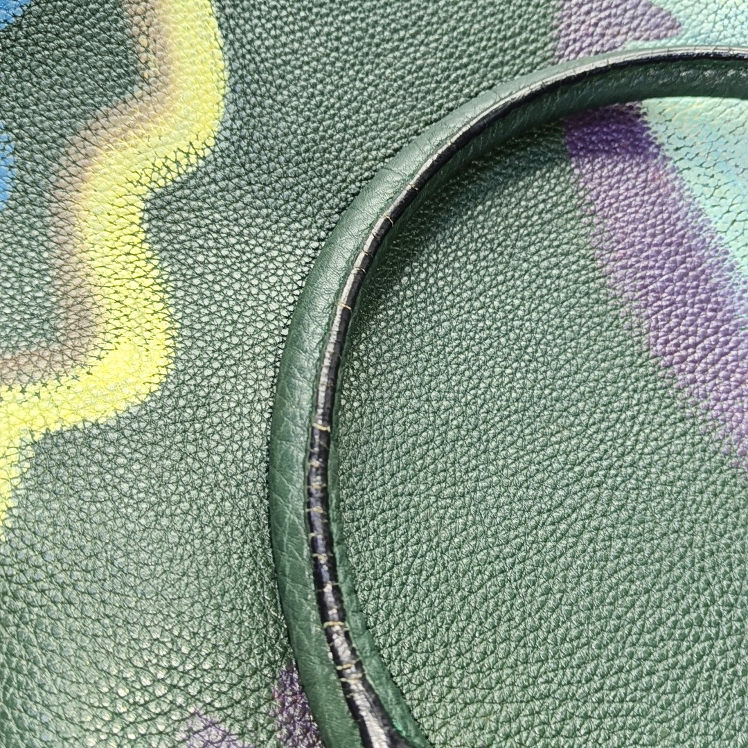 BURBERRY Multicolor Cowhide Print Single Shoulder Bag Tote Bag Golden hardware Removable shoulder strap-(SKU)-957696846